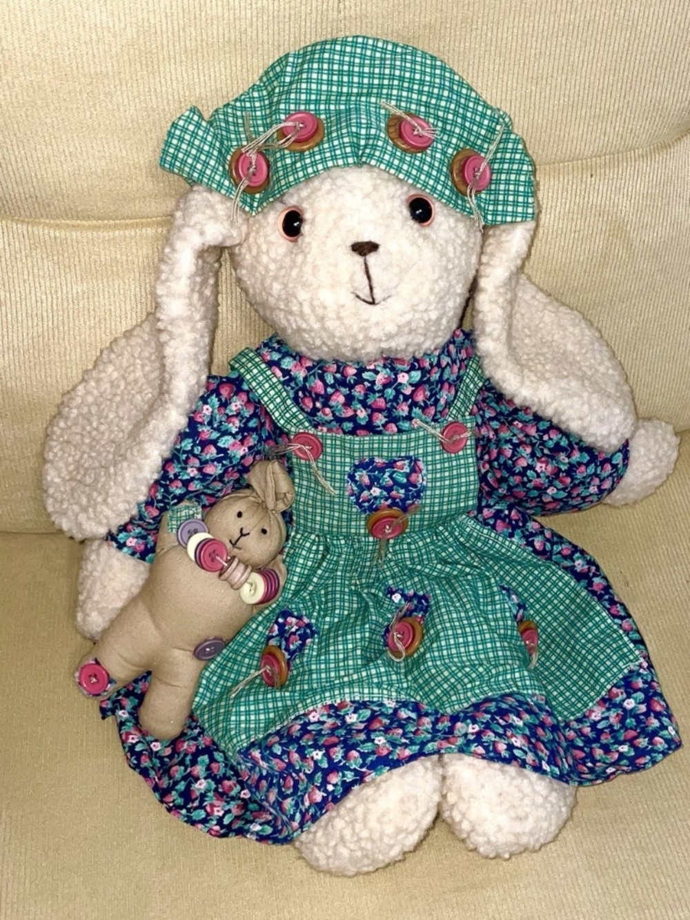 Vintage Floppy-Eared Country Bunny Rabbit Doll